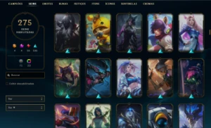 Conta Level 290 - 275 Skins - League of Legends LOL