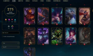 Conta Level 290 - 275 Skins - League of Legends LOL