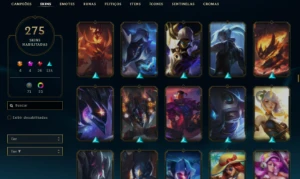 Conta Level 290 - 275 Skins - League of Legends LOL