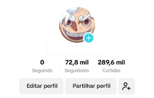 Tiktok com 72K seguidores + 200K likes - Redes Sociais