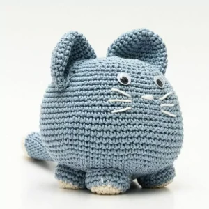 Gato Peso de Porta em Amigurumi - Artesanato e Personalizados