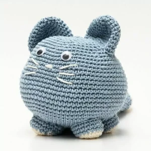 Gato Peso de Porta em Amigurumi - Artesanato e Personalizados