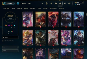 Conta platina 3 solo duo 308 skins todos campeões. - League of Legends LOL