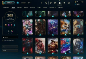 Conta platina 3 solo duo 308 skins todos campeões. - League of Legends LOL