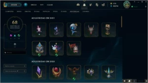 Conta de LOL antiga (2012) com skins. Diamante solo e flex. - League of Legends