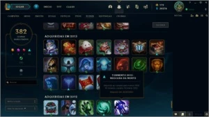 Conta de LOL antiga (2012) com skins. Diamante solo e flex. - League of Legends