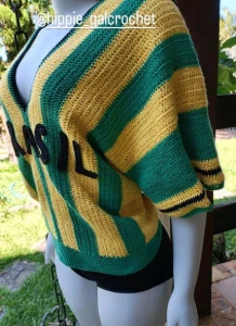 Blusa de Crochê Brasil Copa - Artesanato e Personalizados