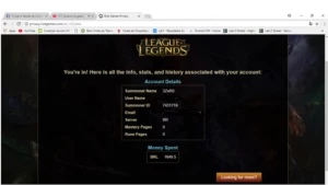 Conta League of Legends LOL