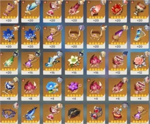 CONTA AR55 KLEE, GANYU, VENTI, KEQINGc1, +5* 10KPRIMO+20ROLL - Genshin Impact