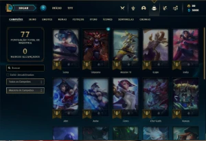 Conta Unranked com 21 Champs e 9 Skins - League of Legends LOL