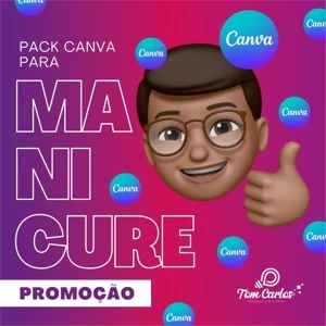 Pack Manicure 12 Artes Editáveis Canva - Artes e Templates Artes Canva