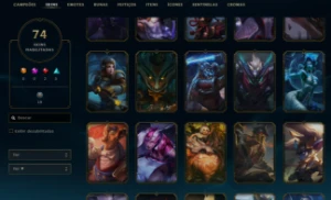 Conta LoL Full Acesso - 81 Champs e 74 Skins - Rammus Rei - League of Legends