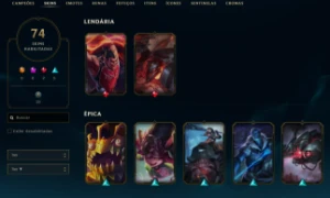 Conta LoL Full Acesso - 81 Champs e 74 Skins - Rammus Rei - League of Legends