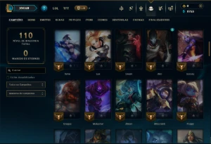 Unranked com 85 Champs e 7 Skins - League of Legends LOL
