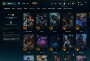 Unranked com 85 Champs e 7 Skins - League of Legends LOL