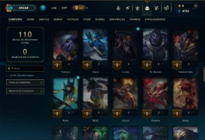 Unranked com 85 Champs e 7 Skins - League of Legends LOL