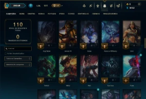 Unranked com 85 Champs e 7 Skins - League of Legends LOL