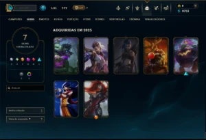 Unranked com 85 Champs e 7 Skins - League of Legends LOL