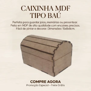 Kit Caixa MDF estilo BAU com 05 - 10 e 20un. - caixinha... - Artesanato e Personalizados