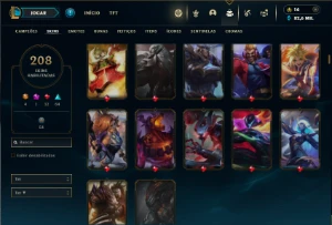 Bronze 4 com TODOS os champs e 208 Skins (Mais de 150 Jogos) - League of Legends LOL