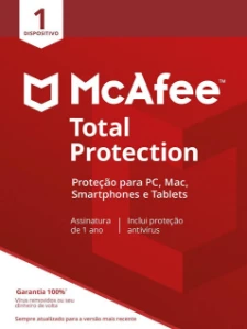 1 ano de McAfee Código Original  - Softwares e Licenças