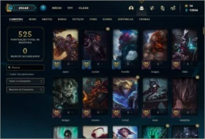Conta prata 3 com TODOS os champs e 134 skins - League of Legends LOL