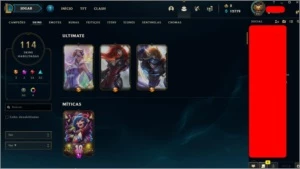 Vendo conta lvl 221, 84 skins, todos campeões, 12.779 azul, - League of Legends LOL