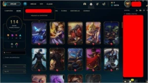 Vendo conta lvl 221, 84 skins, todos campeões, 12.779 azul,