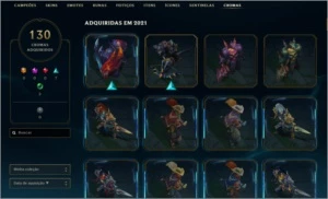 Conta do LOL(Todos campeões,234 skins, Elo Platina III) - League of Legends