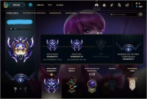 CONTA DIAMANTE 1 MMR ALTO 67% WINRATE - League of Legends LOL