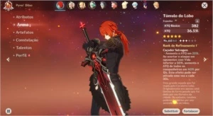 Genshin Impact - AR30 Diluc, Túmulo, Childe, Harpa Celestial