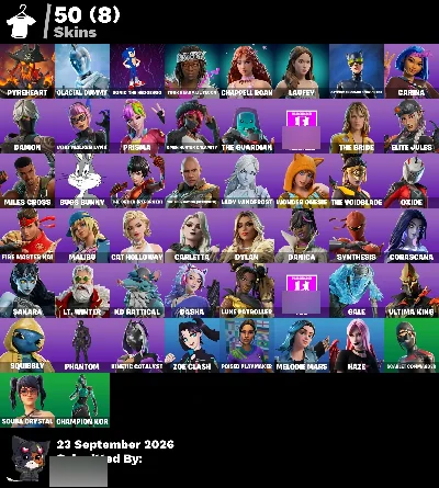 Conta fortnite com skins e itens tryhards