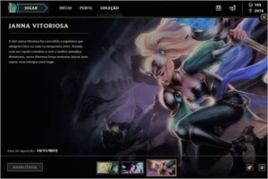 Conta League of Legends com Janna Vitoriosa LOL