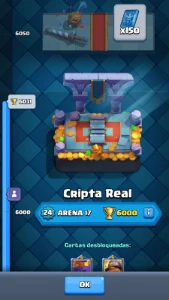 Conta Clash Royale, Arena 17, 6031 Trofeus, LV 34, 105 Carta