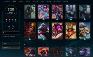 Unranked com TODOS os champs e 321 Skins (Nivel 714) - League of Legends LOL