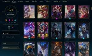 Unranked com TODOS os champs e 321 Skins (Nivel 714) - League of Legends LOL