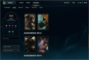 conta league of legends prata LOL