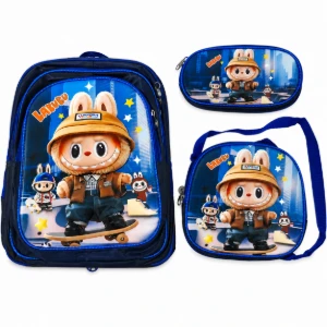 Kit Mochila Infantil Labubu 3 Peças - Produtos Físicos