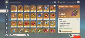 9x5 + 4 armas 5* + 52 tiros - Genshin Impact