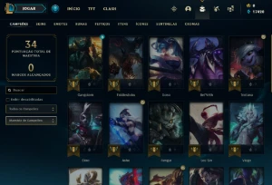 Conta PLATINA 4 | 78% Win - Lol (League Of Legends) Elomoon