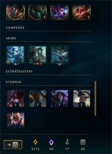 conta lol lvl 398, 215 skins muitas capsulas da tw prime - League of Legends