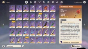 Conta Genshin Impact Ar57 - 9 personagens T5 - 2 armas t5 -