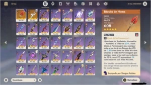 Conta Genshin Impact Ar57 - 9 personagens T5 - 2 armas t5 -