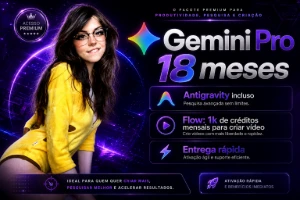 Gemini Pro 18 meses, Flow 1k, 5tb  garantia 30 dias - Inteligência Artificial