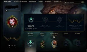 Conta plat 4 mmr alto - League of Legends LOL