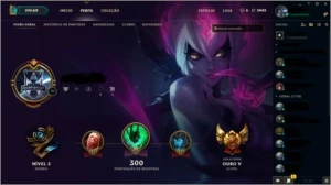 Conta League of legends 114 Campeões 5,9k de IP 75 Skins LOL