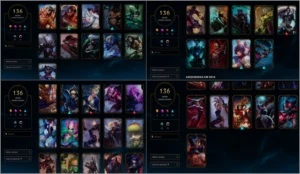 Conta lol diamante 3, 136 skins, todos champs - League of Legends