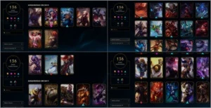 Conta lol diamante 3, 136 skins, todos champs - League of Legends