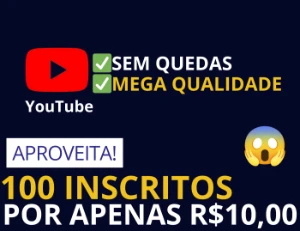 [Promoção] 100 Inscritos Youtube por apenas R$ 10,00 - Redes Sociais