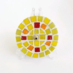 Porta Incenso Mosaico Gaudi Amarelo - Artesanato e Personalizados
